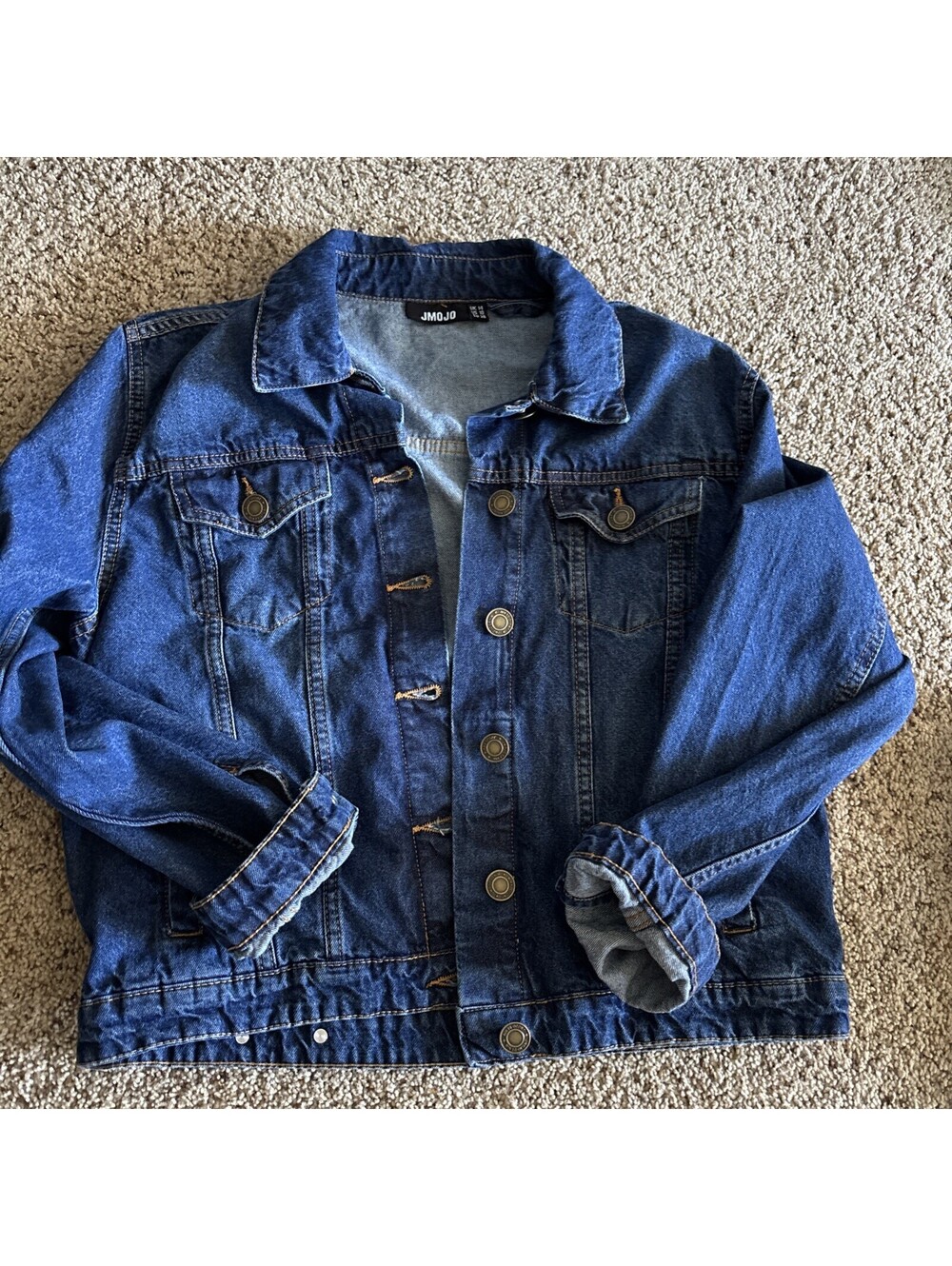 JMOJO Women Denim Long Sleeve Jacket Blue Size 10